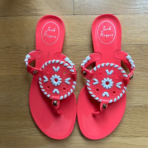 JACK ROGERS Miss Georgica Jelly Sandals Flip Flops ~ NEW! - Picture 2 of 3